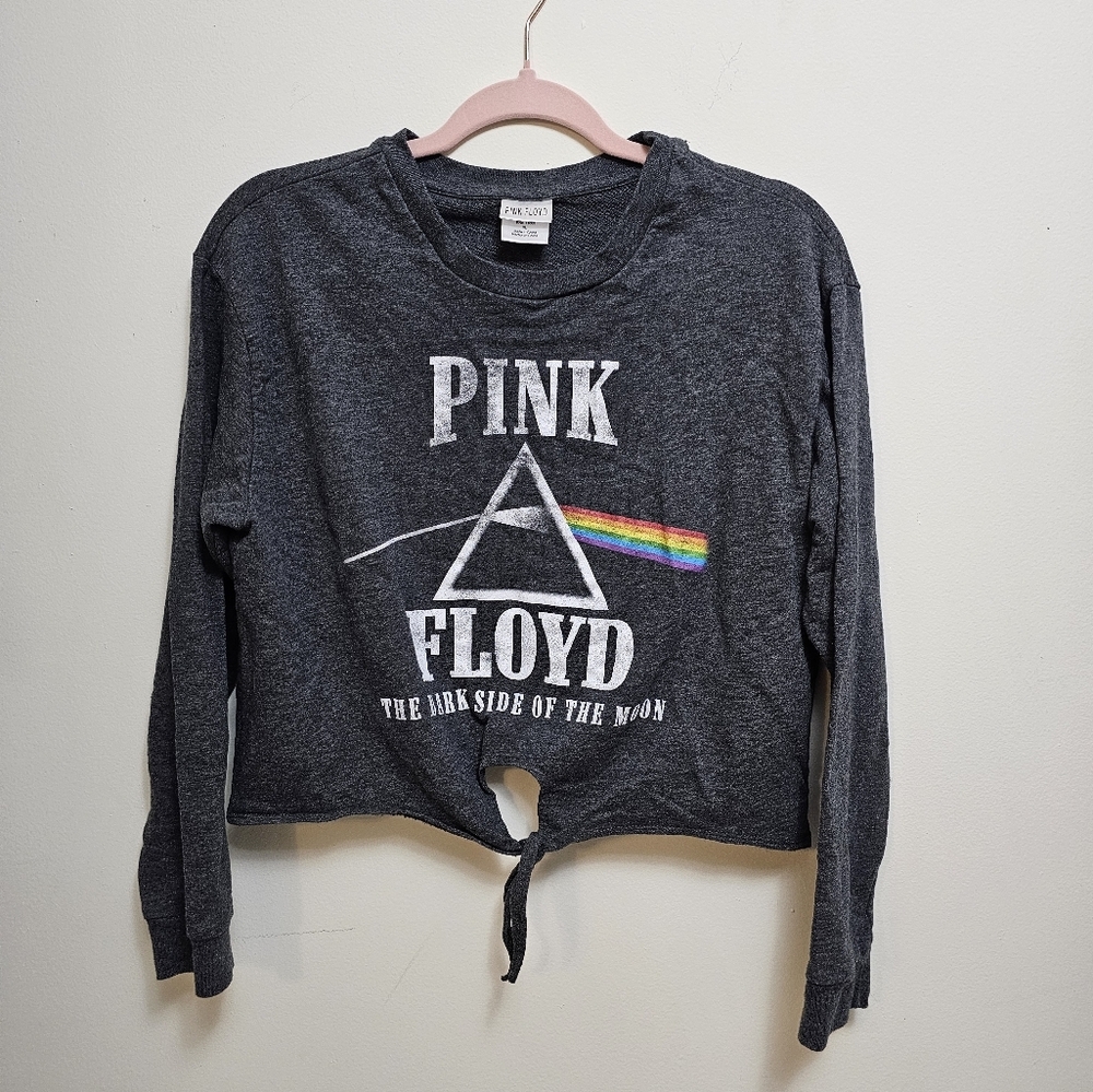 Pink Floyd XL Cropped long sleeve with tie front‎